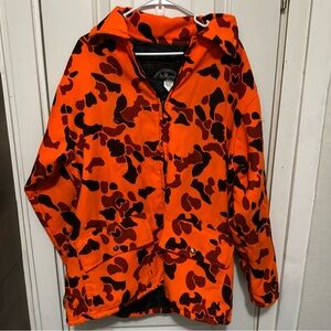 Men Orange Camouflage Field Jacket